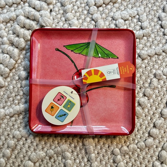 Colorful Cocktail Appetizer Plates Set - Picture 2 of 2